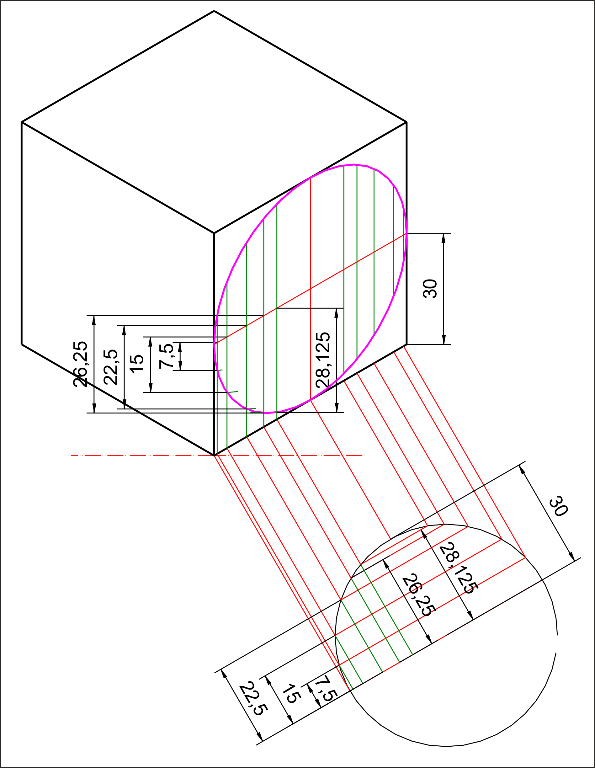 Wie Kreise in isometrischer Projektion zeichnen? (Bilder, malen, Malerei)