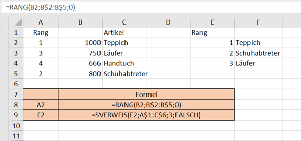 Excel Wert einer Zelle ausgeben abhängig einer anderen Zelle