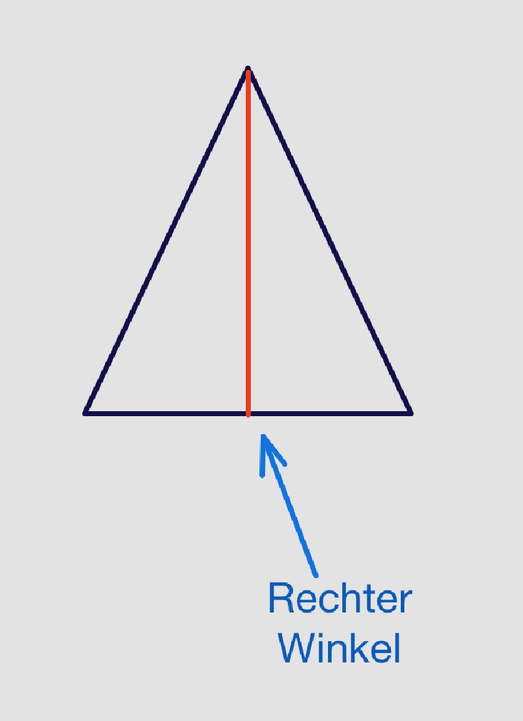 Höhe von gleichschenkligem Dreieck? (Mathematik, rechnen, Formel)