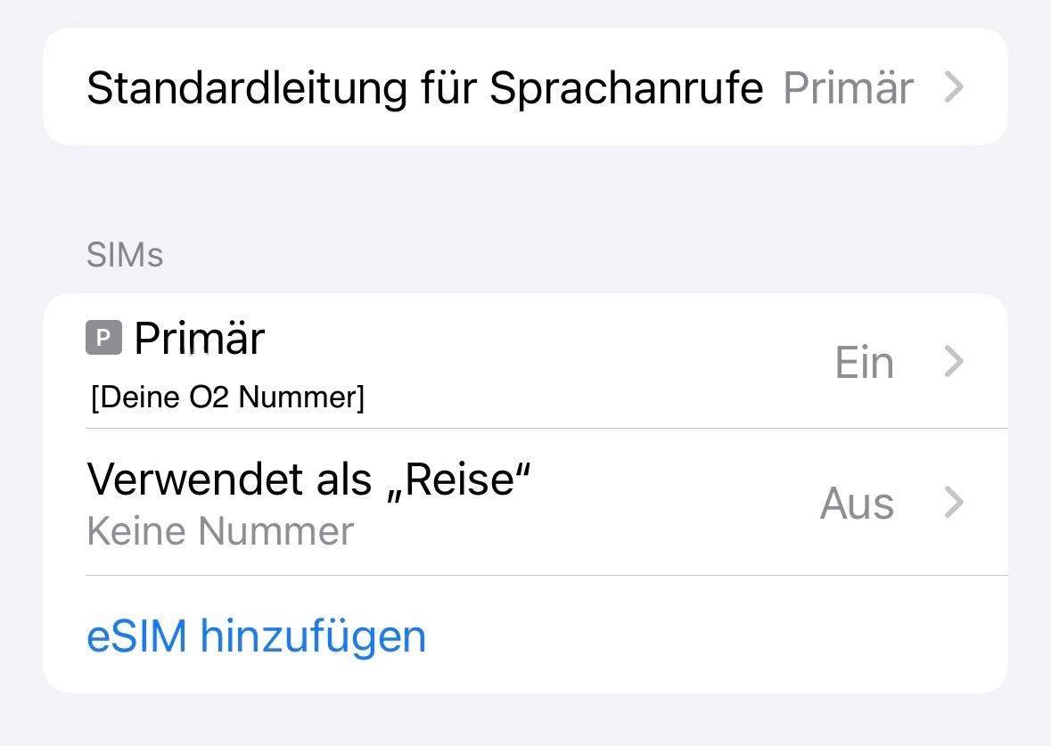 Gleichzeitige Nutzung Sim Karte + eSim? Vertrag, Telefon)