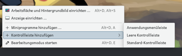 Debian/KDE Plasma Tastbar? (Linux, Taskbar)