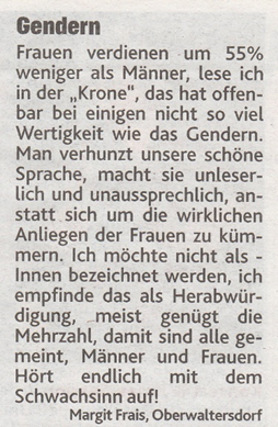 - (Frauen, Männer, Menschen)