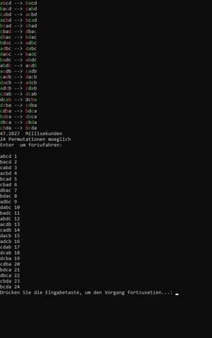 Permutationen in C++? (Code, Python, Programmiersprache)