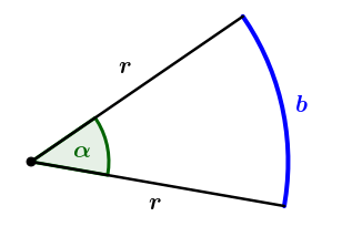 Bogenlänge b mit dem Radius berechnen? (Mathematik, Mathearbeit)