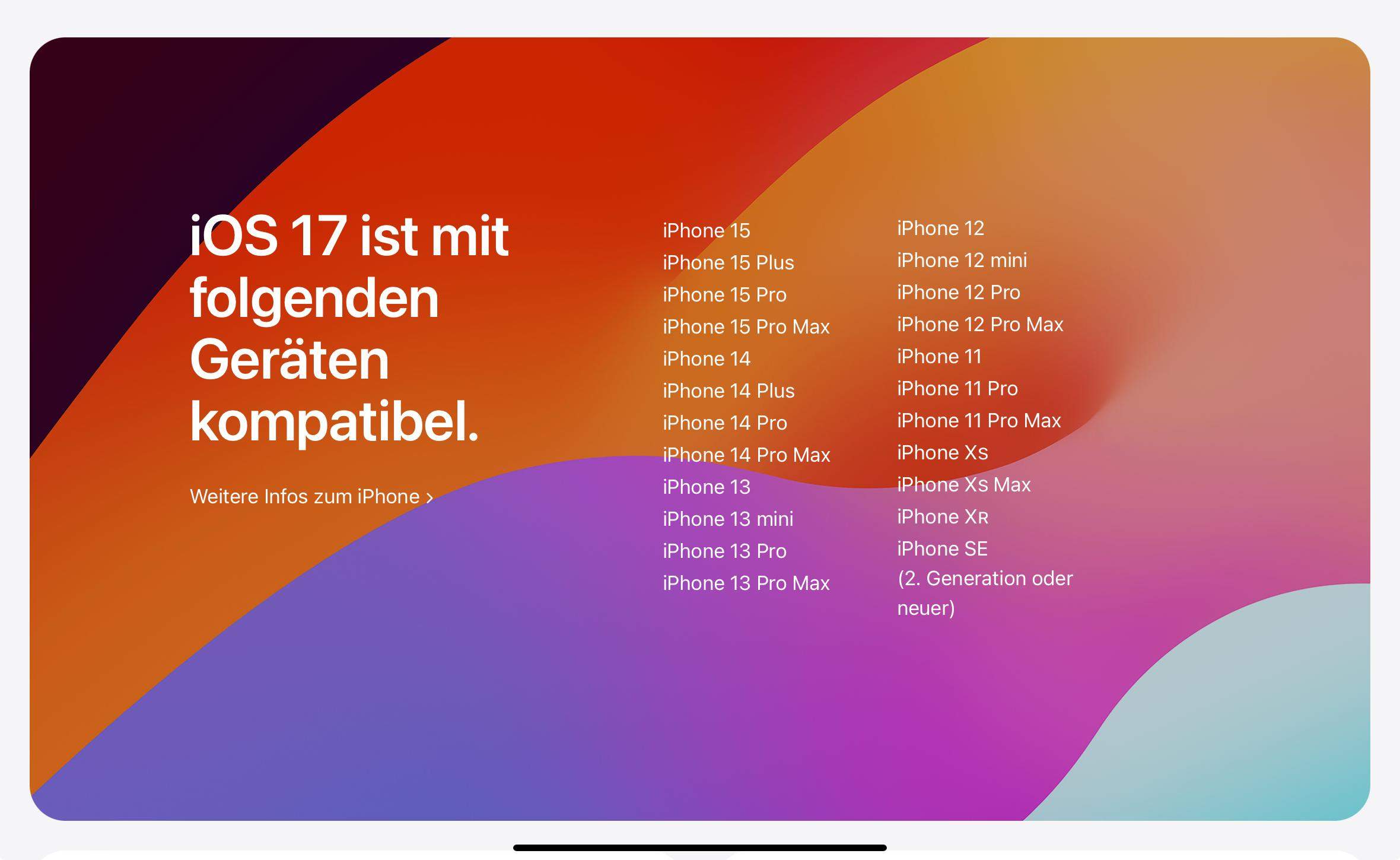 wie lange bekommt das iphone 12 mini noch updates