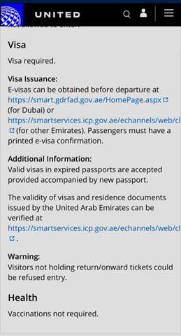  - (Flug, Einreisebestimmungen, Emirates)