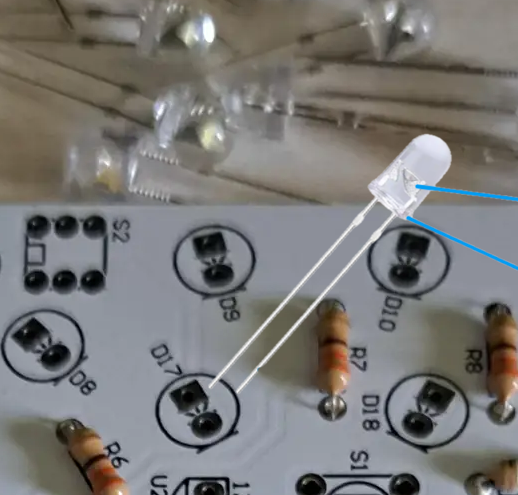 Wie rum müssen die LEDs also wo ist Plus und Minus Auf der Platine ...