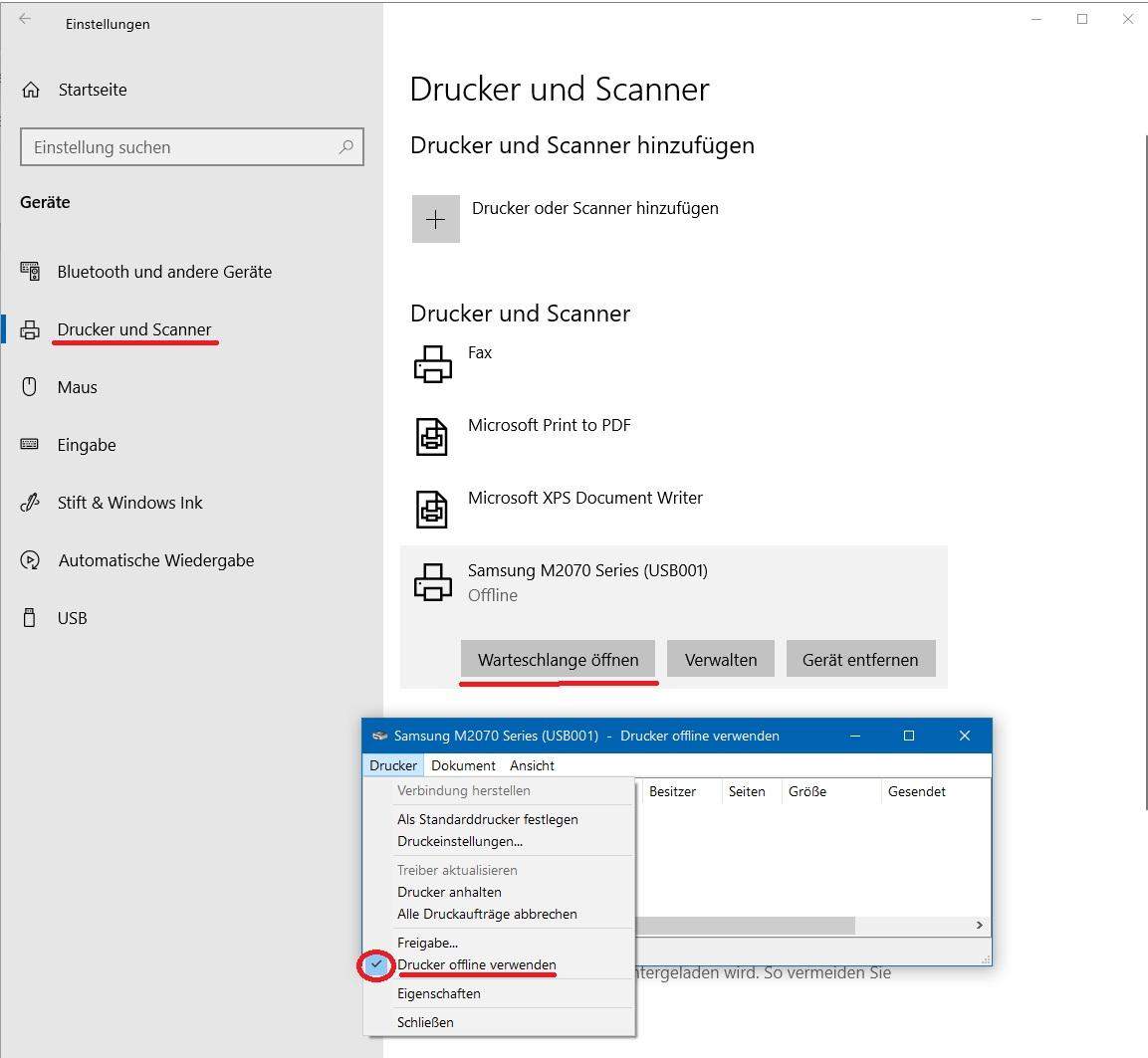 Canon Der Drucker Wird Von Einem Anderen Computer Verwendet Canon Drucker wird als offline angezeigt und kann nicht entfernt werden