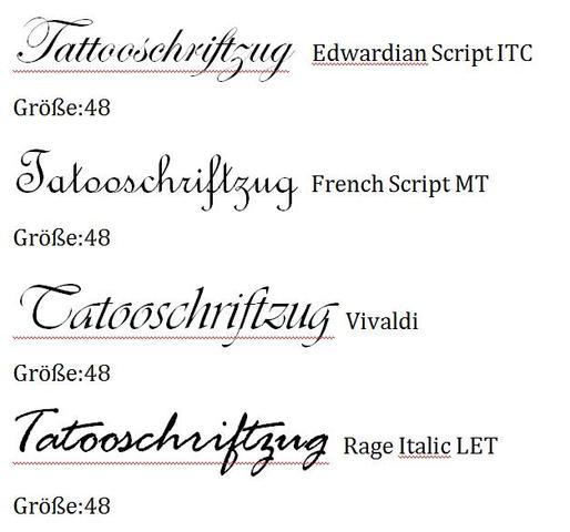 Tattooschriftzug - (Tattoo, Schrift, Schriftart)