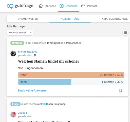 - (gutefrage-Nutzer, gutefrage.net-App, Tägliche Mission)
