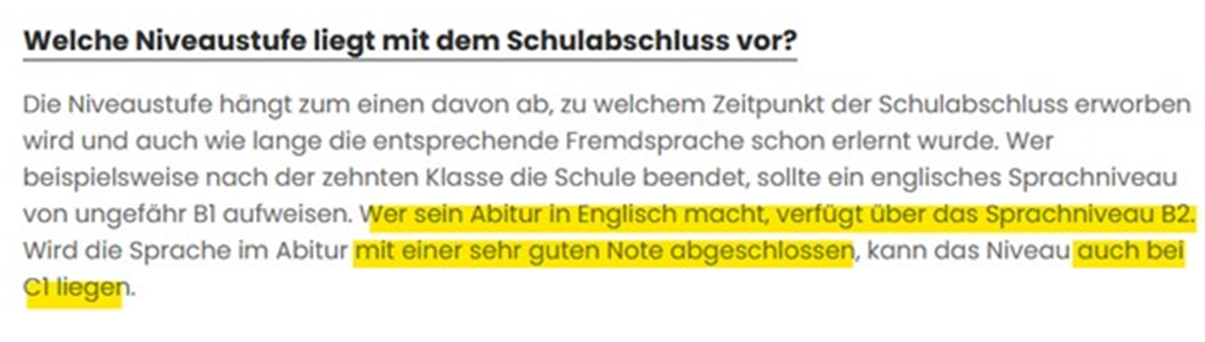 Welches Englisch Niveau Nach Abi Welches Englisch Niveau hat man nach dem Abitur? (Schule, Sprache, Lernen)