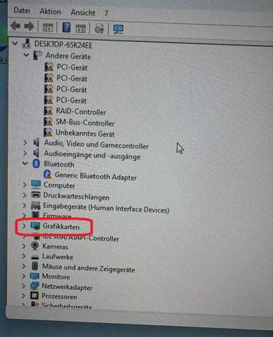 - (Grafikkarte, Aktualisierung, Gerätemanager bei Windows)