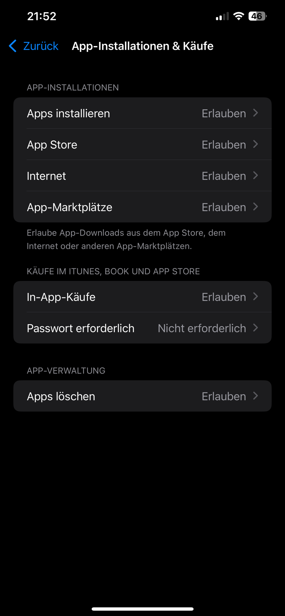 ich kann nichts auf meinem iphone deinsallieren ich kann die apps nur ...