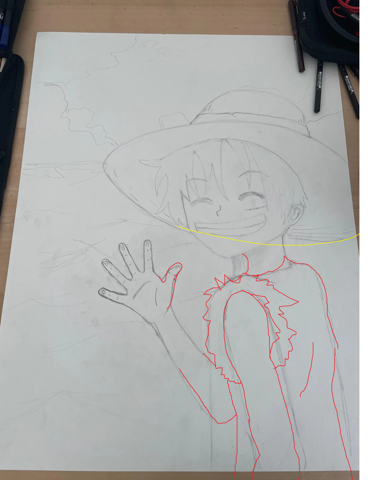 - (One Piece, Zeichnung, Ruffy d monkey)