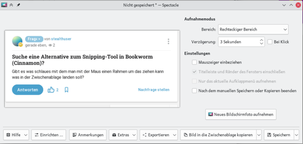 - (Linux, Debian, Snipping-Tool)