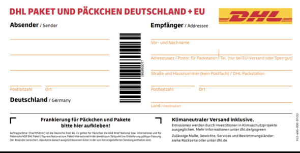 - (Versand, Paket, DHL)