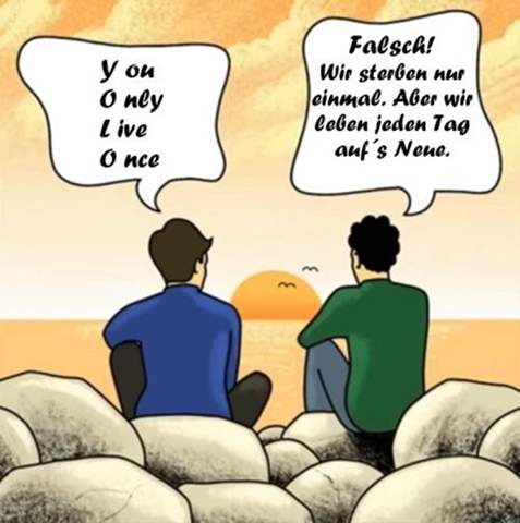 - (Liebe, Verhalten, nie zu spät)
