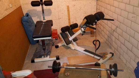 - (Muskelaufbau, Fitnessstudio, Muskeltraining)