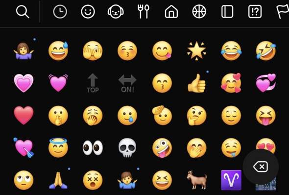 - (Smiley, Emoji, Favoriten)