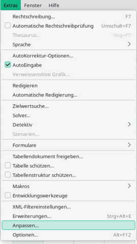 - (LibreOffice, LibreOffice Calc)