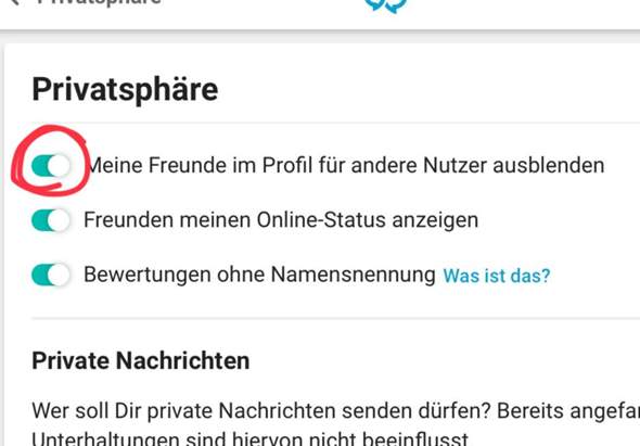 - (Freundschaft, freundesliste)