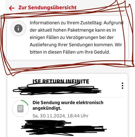 - (Amazon, Post, Versand)