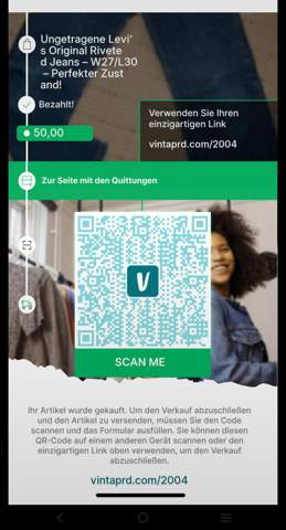 - (Geld, online, Vinted)