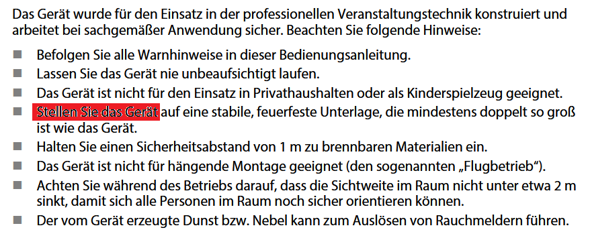 - (Veranstaltungstechnik, Nebelmaschine)