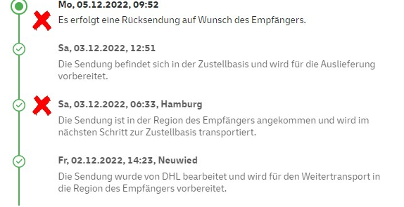- (eBay, Betrug, DHL)