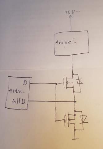 - (Ampel, Arduino, Wechselstrom)