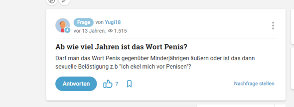 - (Penis, gutefrage.net, Community)