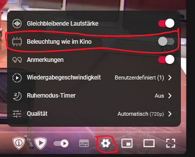 - (YouTube, Dark Mode )