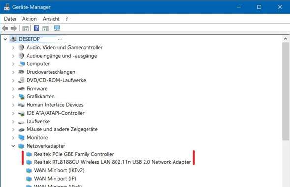 - (WLAN, Internetverbindung, LAN-Kabel)