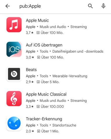 - (Apple, iPhone, App)