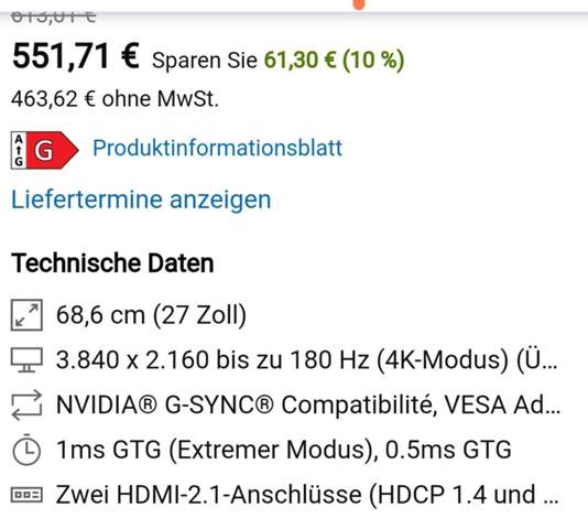 - (HDMI, Gaming-Monitor, Displayport)
