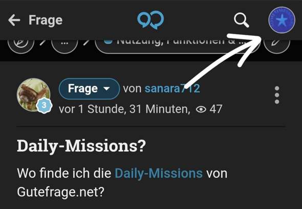 - (gutefrage-Nutzer, Tägliche Mission, Punkte sammeln)