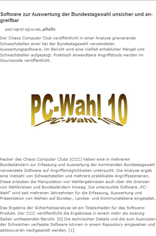 - (Politik, Betrug, Wahlergebnisse)