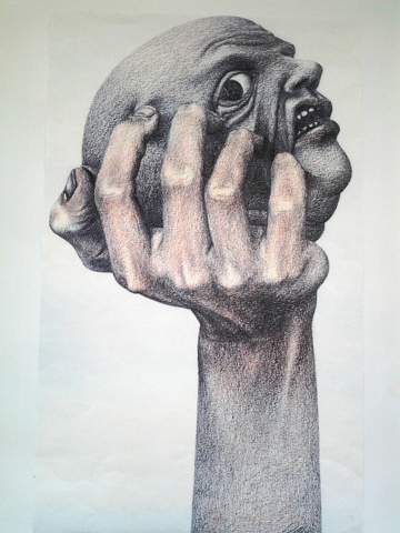 - (Kunst, zeichnen, Zeichnung)