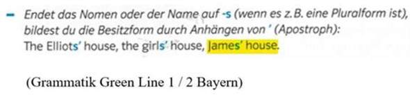 - (Abitur, USA, Grammatik)