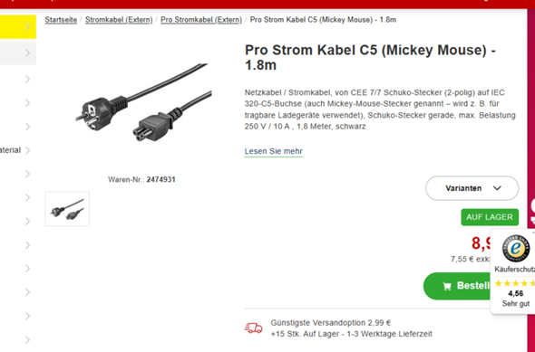 - (Name, Kabel)