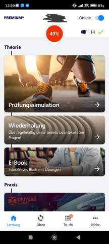 - (Führerschein, Prüfung, Fahrschule)