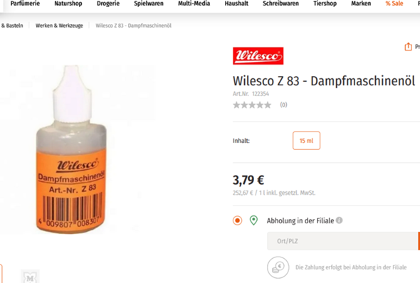 - (Technik, Öl, Modellbau)