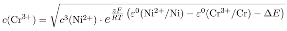 - (Chemieunterricht, galvanische zelle, nernst gleichung)