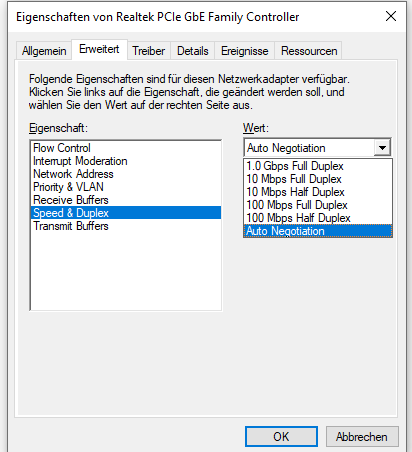 - (PC-Problem, Lan-port, 10mbit)