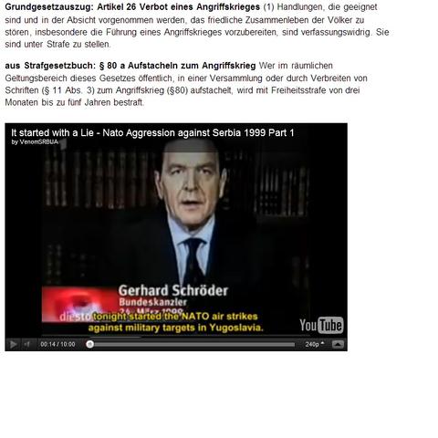 SPD-Kanzler Schröders und oliv-grüner Angriffskrieg auf Jugoslawien 24März1999 - (Geschichte, Politik, USA)