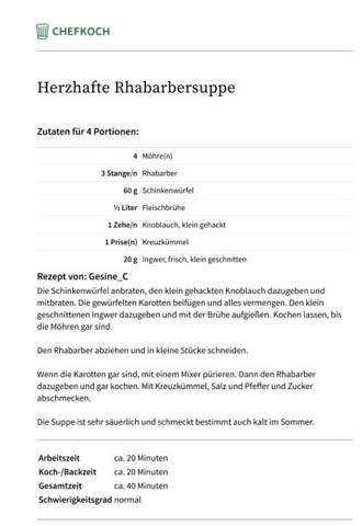 - (Rezept, Gemüse, März)