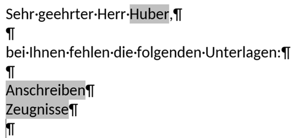 - (Microsoft Excel, Microsoft Word, Serienbrief)