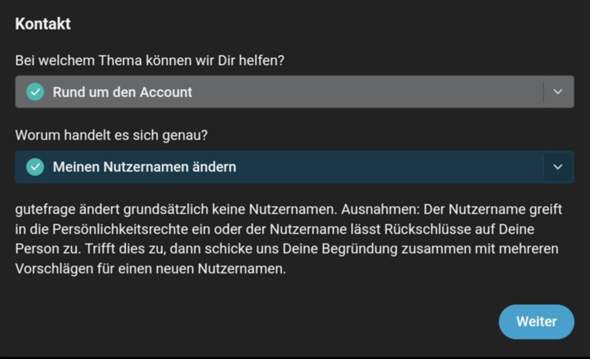 - (gutefrage.net, Forum, Nutzername)