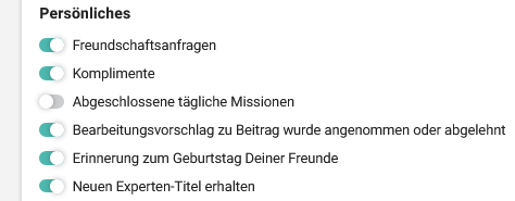 - (gutefrage-Nutzer, Benachrichtigung, Tägliche Mission)