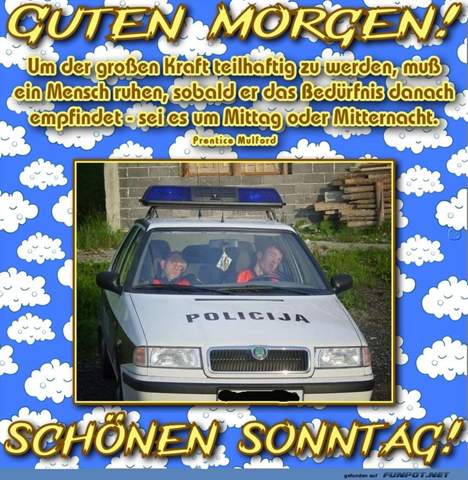 - (Freizeit, Sonntag, Guten Morgen)